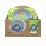 Set Vajilla Bebes Niños Bambu 5 Piezas - Imagen 7