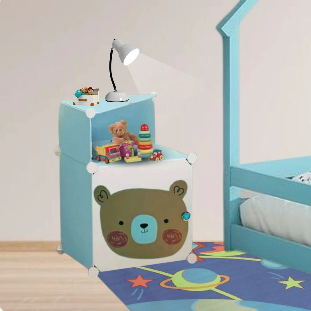 Set x2 Mesa de Noche Infantil Armable - Organiza ropa y juguetes de tus hijos