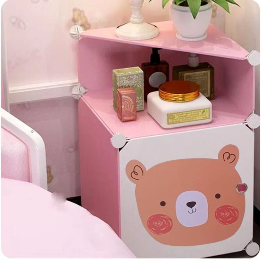 Set x2 Mesa de Noche Infantil Armable - Organiza ropa y juguetes de tus hijos