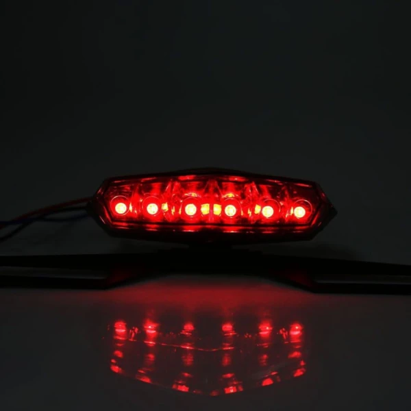 Porta Placa Led con Luz de Freno Moto