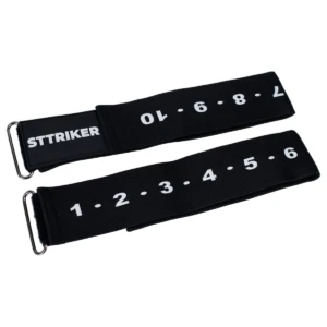 Bandas de oclusión STTRIKER negras con números 1-6 y 7-10, para entrenamiento muscular.