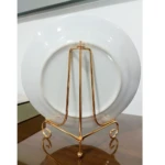 Set x2 Bases Soporte Platos Dorado Lujo Hierro - Exhibe tus tesoros con elegancia - Imagen 5