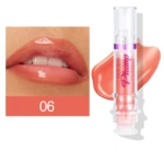 Labios voluminosos con brillo color coral 06, aplicador tipo jeringa, Voluminizador de Labios Forma Inyección.
