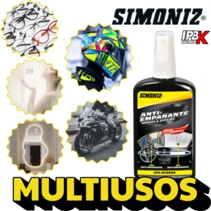 Antiempañante Spray Simoniz para Autos y Motos - Mantiene tus cristales libres de vaho y mejora tu visión