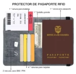 Porta Pasaporte con Proteccion Rfid - Imagen 2