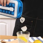 Molde de Silicona para Cubos de Hielo con Tapa Hermética - Prepara y Sirve Hielo Fácilmente - Imagen 4