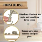 Decoracion Familia de 3 Elefantes Adorno - Imagen 8