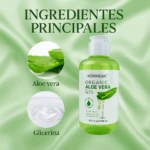 Gel Kormesic de Aloe Vera orgánico 200ml, con extractos de aloe vera y glicerina para hidratación.