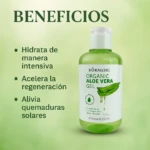 Gel Kórmesic de aloe vera orgánico 200ml, ideal para hidratar y regenerar.