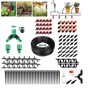 Kit de riego automático por goteo con goteadores ajustables - Ahorra tiempo y agua cuidando tus plantas sin esfuerzo manual