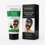 Crema Kormesic Peel-Off Mask Charcoal 100g para limpieza profunda, elimina puntos negros y control de grasa.