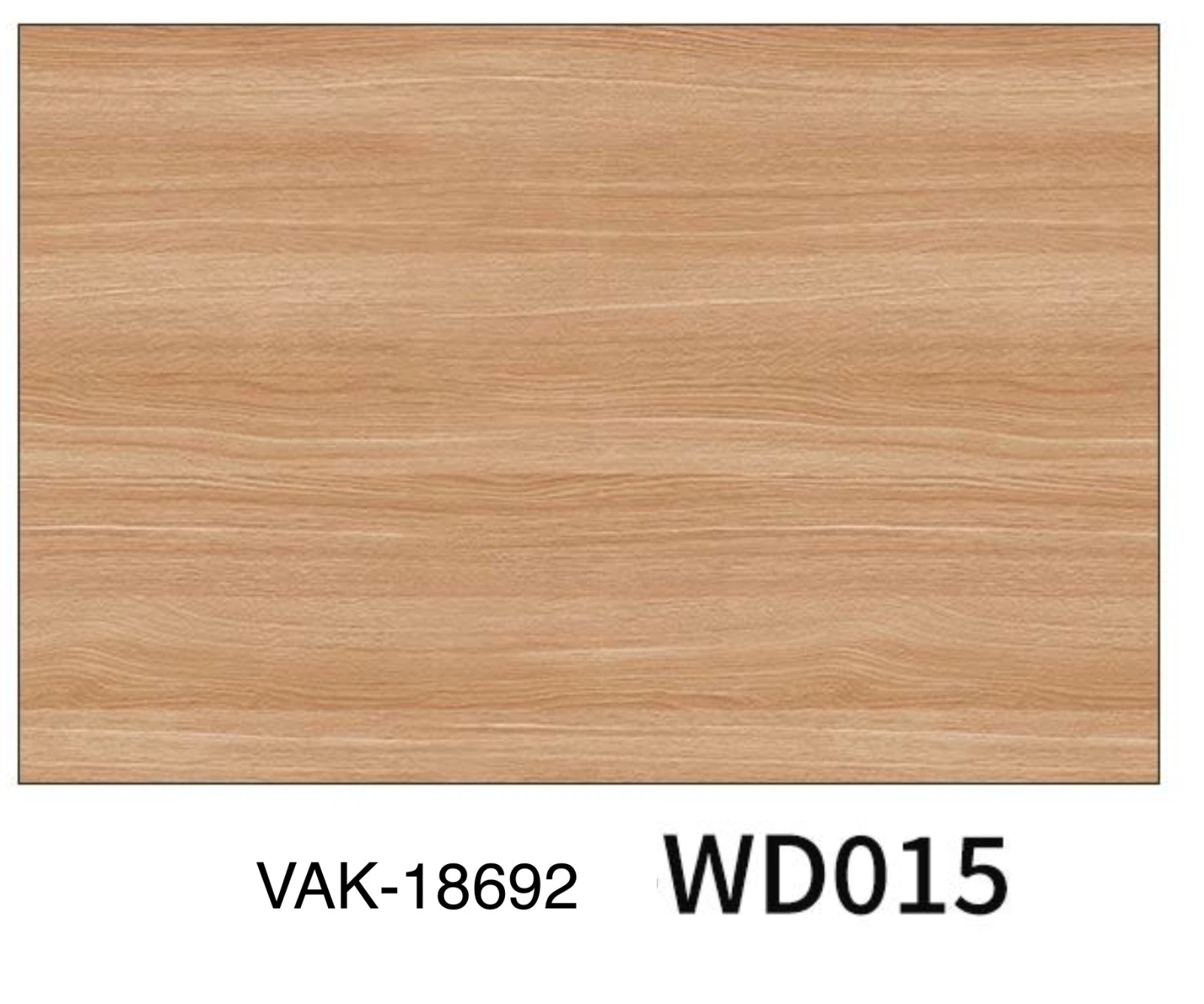 Papel madera adhesivo brillante color roble claro, textura de veta natural, variante WD015, ideal para renovar superficies sin obra.