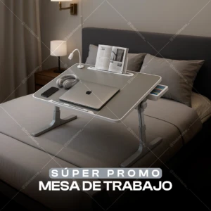 Mesa de Computador Plegable con USB y Ventilador - Trabaja o estudia cómodamente en cualquier superficie