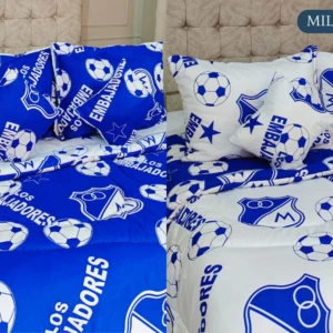 Edredón Doble Faz Cama Doble 5 Piezas - Decora tu cuarto con pasión deportiva