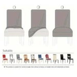 Fundas Elásticas Sillas Comedor Set X6 - Imagen 6
