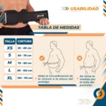 Cinturón Gym Levantamiento Pesas Negro S - Imagen 3