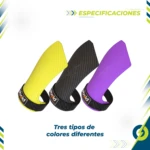 Calleras de crossfit en colores verde, negro y morado, con textura y logo "obold" para protección de manos.