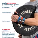Muñequeras CrossFit Levantamiento Azul - Previenen lesiones y mejoran tu estabilidad - Imagen 3