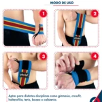 Muñequeras CrossFit Levantamiento Azul - Previenen lesiones y mejoran tu estabilidad