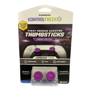 Pack de protectores de análogos Kontrol Freek Frenzy Edition para PS4 y PS5, color morado, con diseño ergonómico y acabado texturizado para mayor agarre y precisión en juegos de disparos en primera persona.