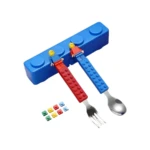 Set de Cubiertos Tipo Lego para Niños - Imagen 4