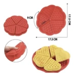Set x2 Molde Silicona Corazón Waffles - Prepara desayunos románticos y divertidos fácilmente - Imagen 3