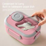 Kit Bento 3 Piezas con Bolsa Térmica - Mantiene tus alimentos frescos y separados durante el transporte - Imagen 4