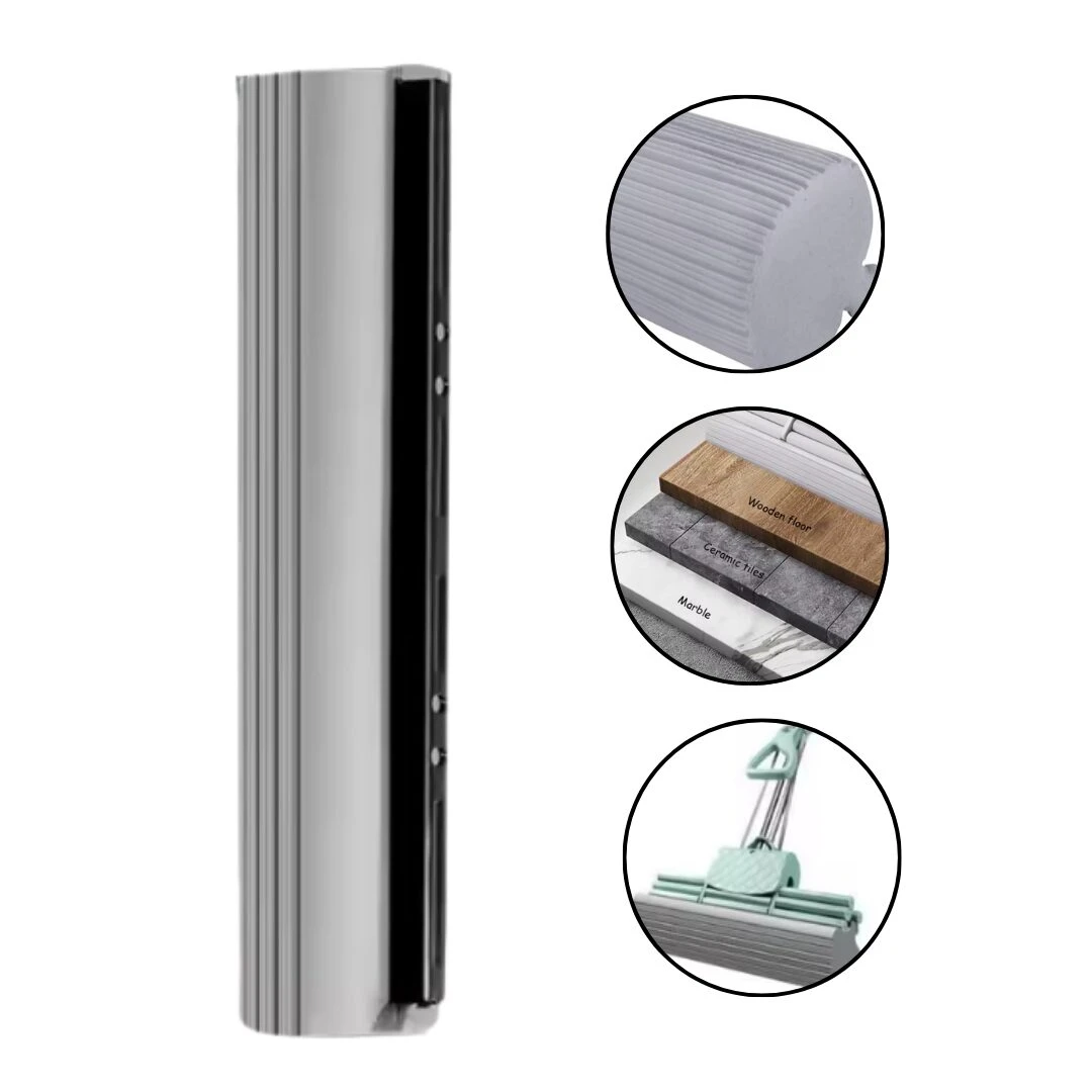 Cabezal mopa PVA Kleaner 27cm gris, alta absorción, para limpiar y secar pisos.
