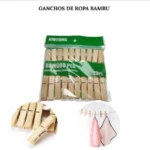 Ganchos Pinzas en Madera de Bambu - Imagen 3