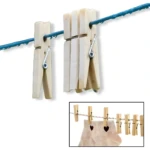 Ganchos Pinzas en Madera de Bambu - Imagen 2