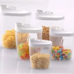 Set Recipientes Alimentos Transparentes x5 con Tapa Blanca - Organiza tu cocina y conserva tus alimentos - Imagen 6