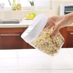Set Recipientes Alimentos Transparentes x5 con Tapa Blanca - Organiza tu cocina y conserva tus alimentos - Imagen 2
