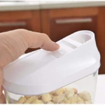 Set Recipientes Alimentos Transparentes x5 con Tapa Blanca - Organiza tu cocina y conserva tus alimentos - Imagen 5