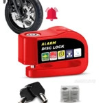 Candado de disco con alarma de 110dB para moto - protege tu vehículo contra el robo en segundos