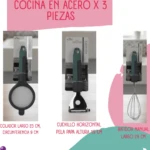 Set Utensilios de Cocina en Acero X 3 - Imagen 4