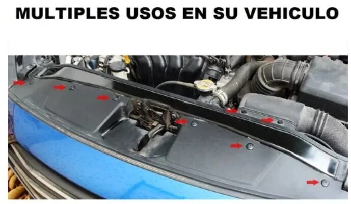 Kit Pines Plasticos para Carro 100 Unds