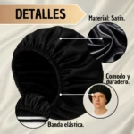 Set x2 Gorro en Satin Ajustable Anti Frizz Prof - Imagen 6