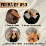 Set x2 Gorro en Satin Ajustable Anti Frizz Prof - Imagen 4