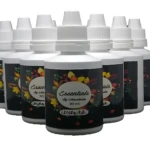 Set x6 esencias concentradas hidrosolubles Lavanda 30 ml, botellas blancas con etiqueta floral negra.