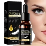 Aceite de ricino orgánico SADOER para pestañas, cabello y barba, 20ml. Promueve crecimiento y densidad.