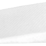 Almohada blanca antireflujo para bebé, con textura acolchada en rombos, ideal para colecho y prevenir regurgitación.