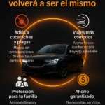 Fumigador para carro con aroma, elimina insectos y malos olores, deja ambiente fresco.
