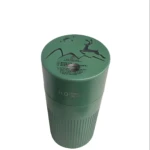Humidificador difusor verde H₂O Fawn con diseño de ciervo y luna.