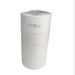 Humidificador difusor blanco con H₂O, FAWN HUMIDIFIER y textura acanalada.