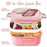 Kit Bento 3 Piezas con Bolsa Térmica - Mantiene tus alimentos frescos y separados durante el transporte - Imagen 5