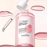 Sérum facial Sadoer Pink Salt con gotero, 100ml, para piel radiante e hidratada.