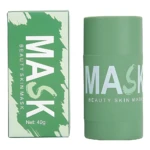 Set de 2 mascarillas faciales en barra de té verde, control de grasa y poros. Neto 40g cada una.