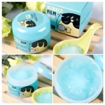 Set de 3 mascarillas de limpieza profunda en gel azul, en envase y caja con diseño animado, para purificar poros y renovar piel.