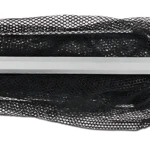 Nasa de pesca extensible plegable con mango telescópico de aluminio y red negra.