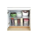 Set x2 papel adhesivo cocina acero inoxidable plateado, protege superficies, fácil de limpiar, ideal para gabinetes y cajones.